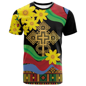 Eritrea Meskel T shirt Eritrean Tribal Meskel Daisy Flag Inspired