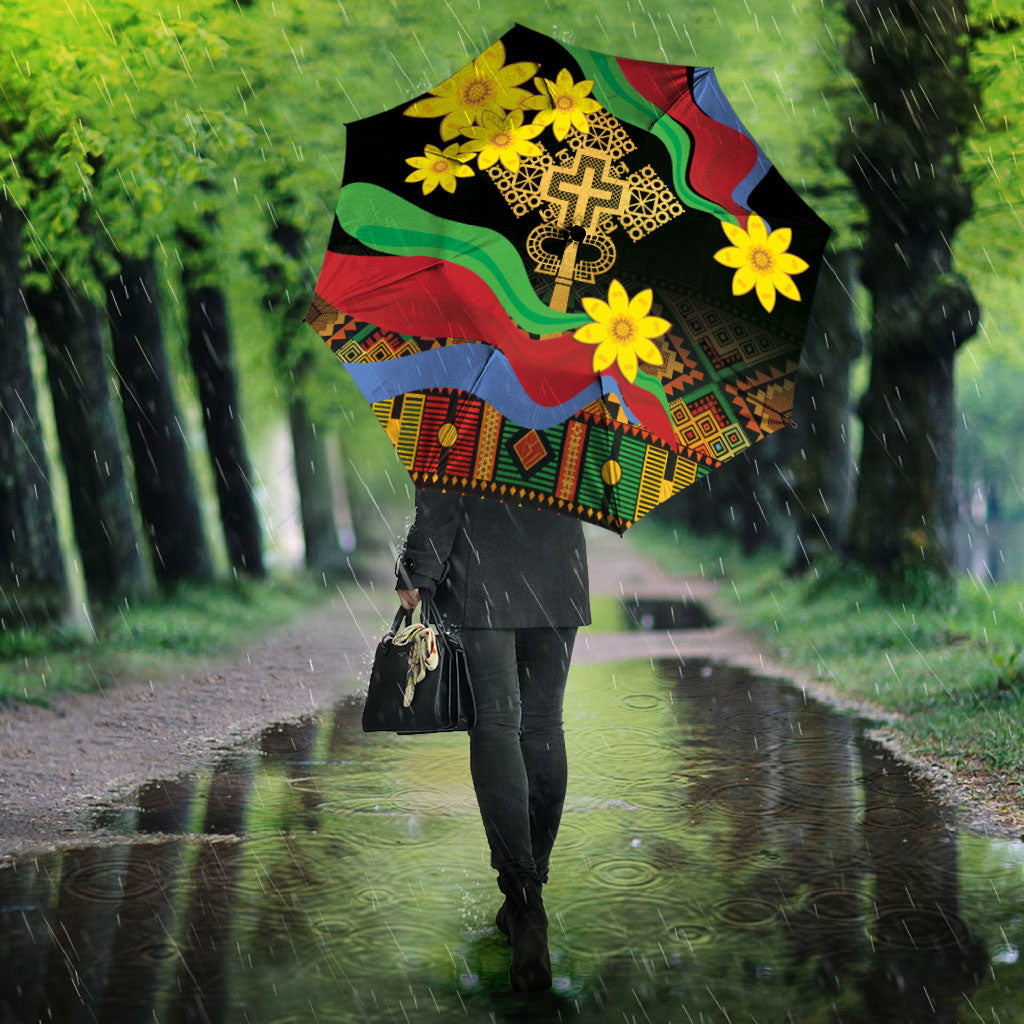 Eritrea Meskel Umbrella Eritrean Tribal Meskel Daisy Flag Inspired
