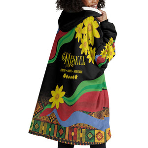 Eritrea Meskel Wearable Blanket Hoodie Eritrean Tribal Meskel Daisy Flag Inspired