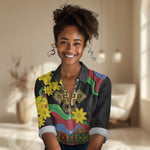 Eritrea Meskel Women Casual Shirt Eritrean Tribal Meskel Daisy Flag Inspired