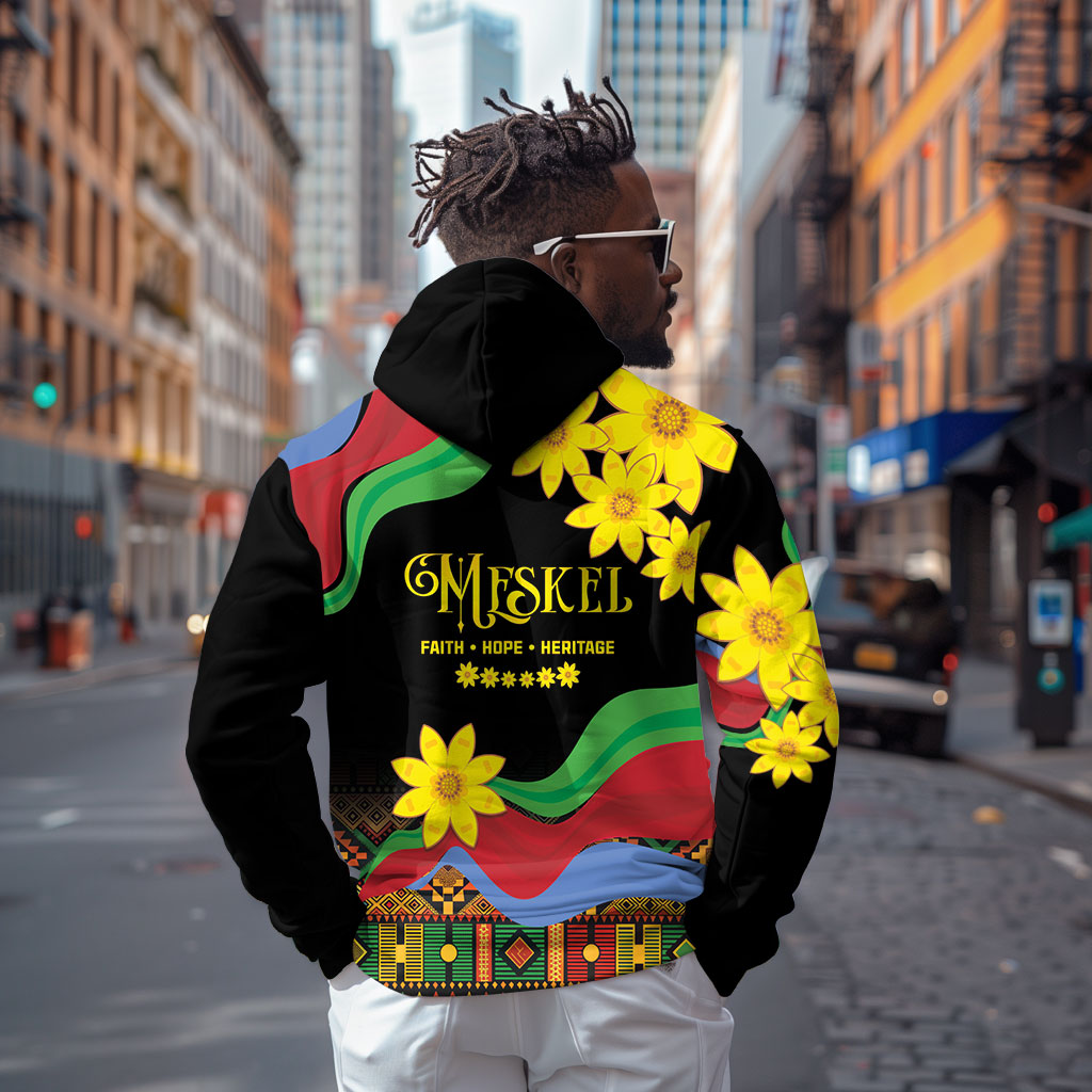 Eritrea Meskel Zip Hoodie Eritrean Tribal Meskel Daisy Flag Inspired