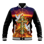 Eritrea Meskel Baseball Jacket Demera Cross Flames of Faith