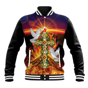 Eritrea Meskel Baseball Jacket Demera Cross Flames of Faith