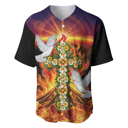 Eritrea Meskel Baseball Jersey Demera Cross Flames of Faith