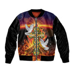 Eritrea Meskel Bomber Jacket Demera Cross Flames of Faith