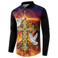 Eritrea Meskel Button Sweatshirt Demera Cross Flames of Faith