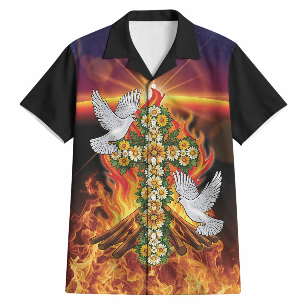 Eritrea Meskel Hawaiian Shirt Demera Cross Flames of Faith