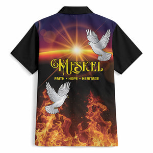 Eritrea Meskel Hawaiian Shirt Demera Cross Flames of Faith