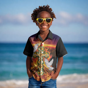 Eritrea Meskel Kid Hawaiian Shirt Demera Cross Flames of Faith
