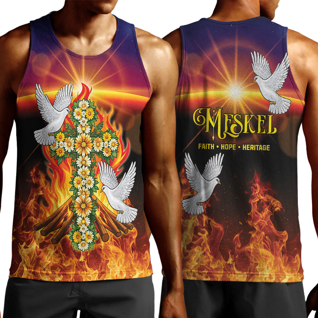 Eritrea Meskel Men Tank Top Demera Cross Flames of Faith