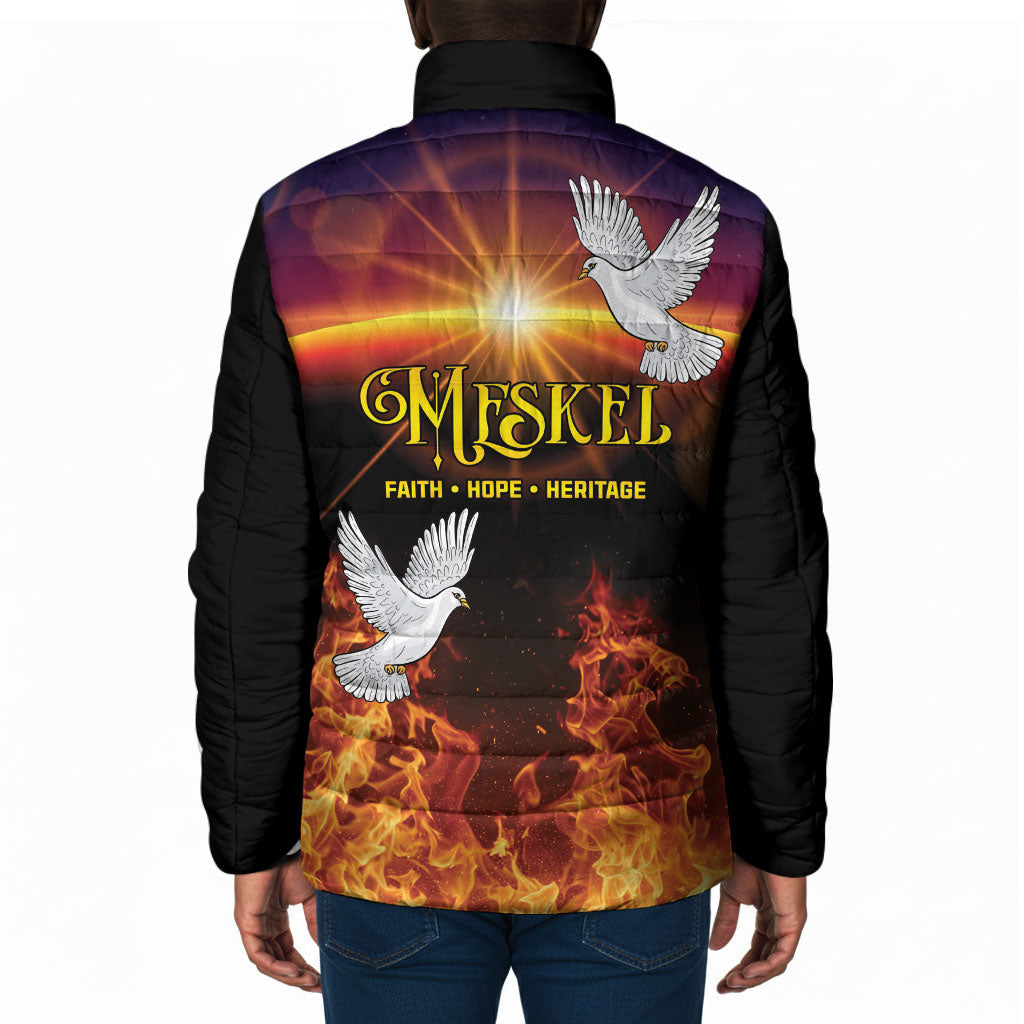 Eritrea Meskel Padded Jacket Demera Cross Flames of Faith