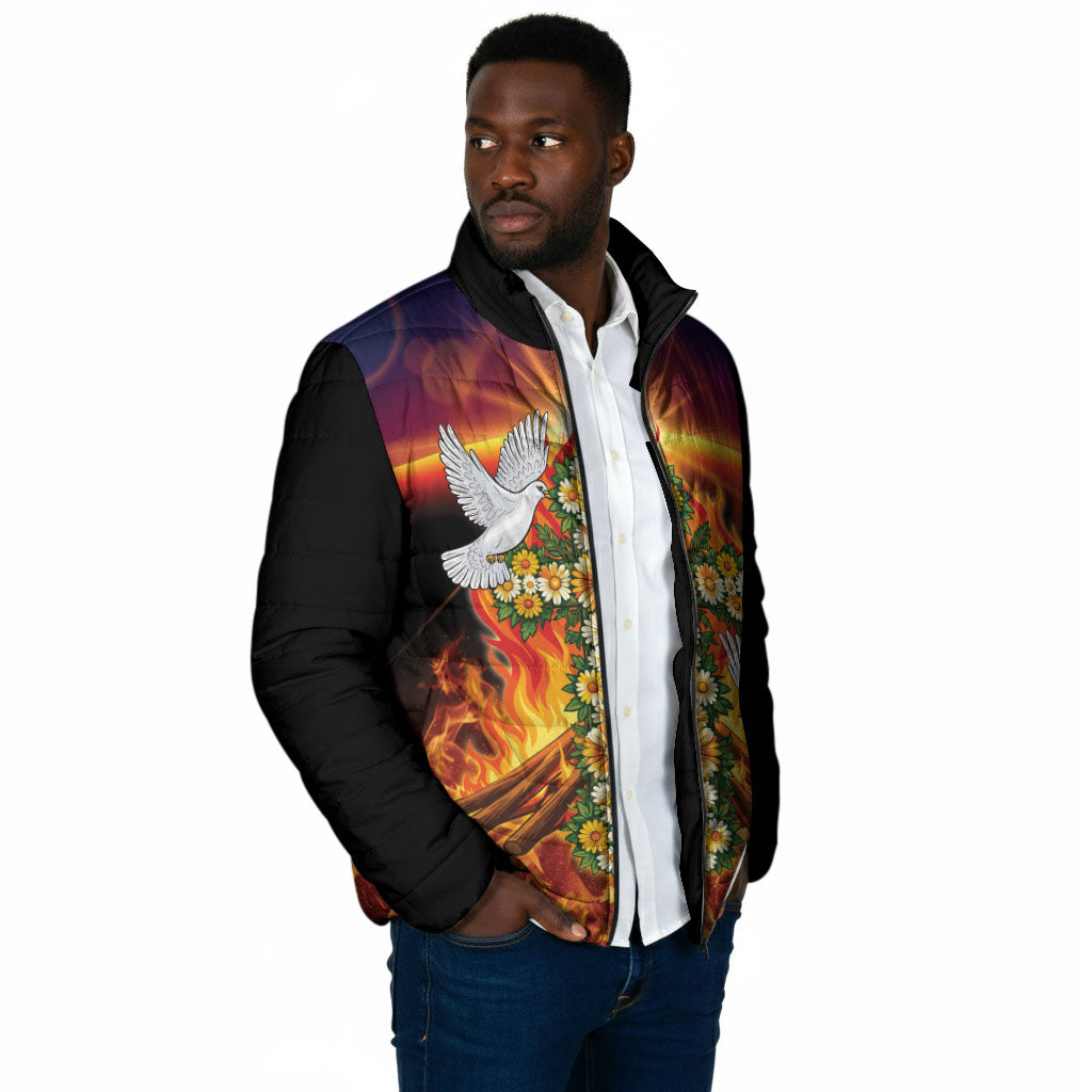 Eritrea Meskel Padded Jacket Demera Cross Flames of Faith