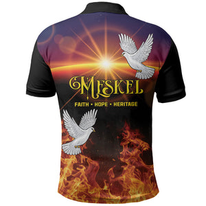 Eritrea Meskel Polo Shirt Demera Cross Flames of Faith