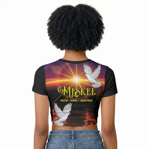 Eritrea Meskel Raglan Cropped T shirt Demera Cross Flames of Faith