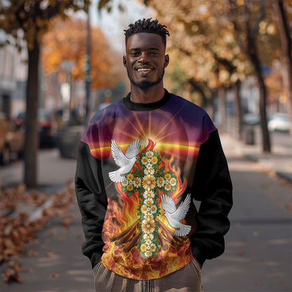 Eritrea Meskel Sweatshirt Demera Cross Flames of Faith