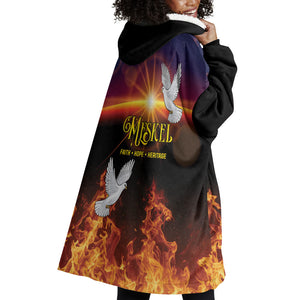 Eritrea Meskel Wearable Blanket Hoodie Demera Cross Flames of Faith
