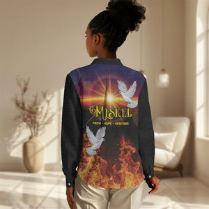 Eritrea Meskel Women Casual Shirt Demera Cross Flames of Faith