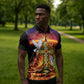 Eritrea Meskel Zipper Polo Shirt Demera Cross Flames of Faith