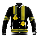 Ethiopian Enkutatash Baseball Jacket Black Adey Flower Tilet Habesha Inspired