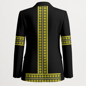 Ethiopian Enkutatash Blazer Black Adey Flower Tilet Habesha Inspired