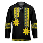 Ethiopian Enkutatash Hockey Jersey Black Adey Flower Tilet Habesha Inspired