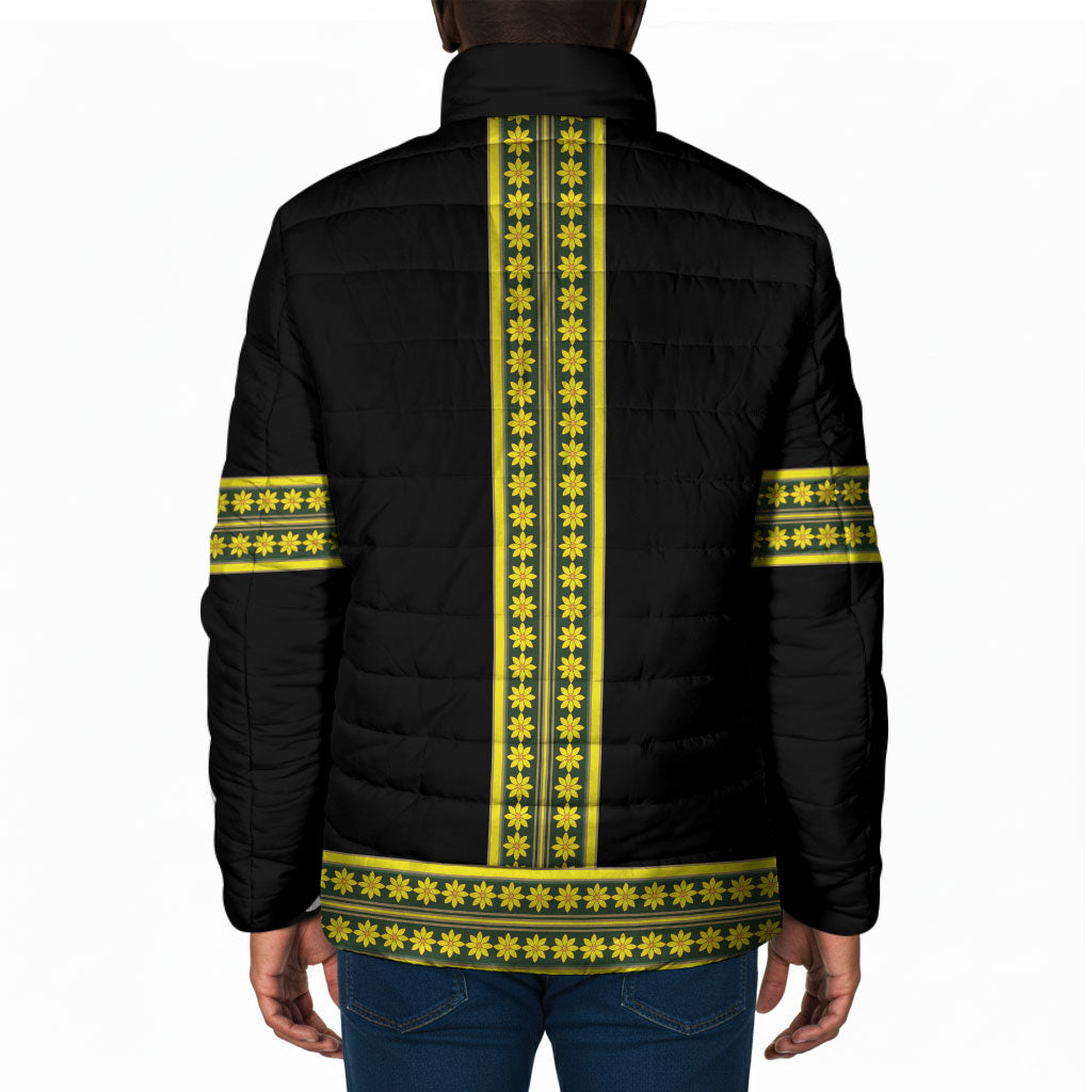 Ethiopian Enkutatash Padded Jacket Black Adey Flower Tilet Habesha Inspired