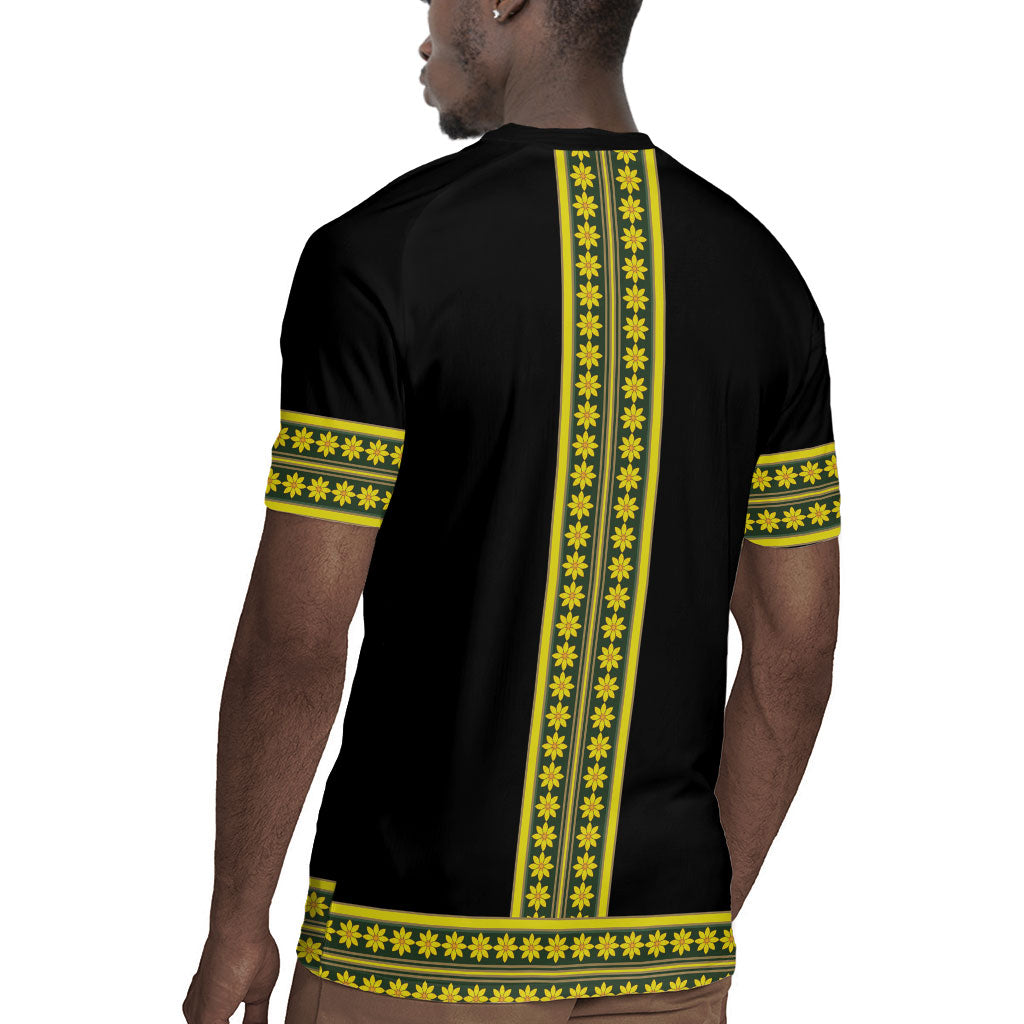 Ethiopian Enkutatash Rugby Jersey Black Adey Flower Tilet Habesha Inspired