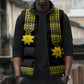 Ethiopian Enkutatash Sleeveless Puffer Jacket Black Adey Flower Tilet Habesha Inspired