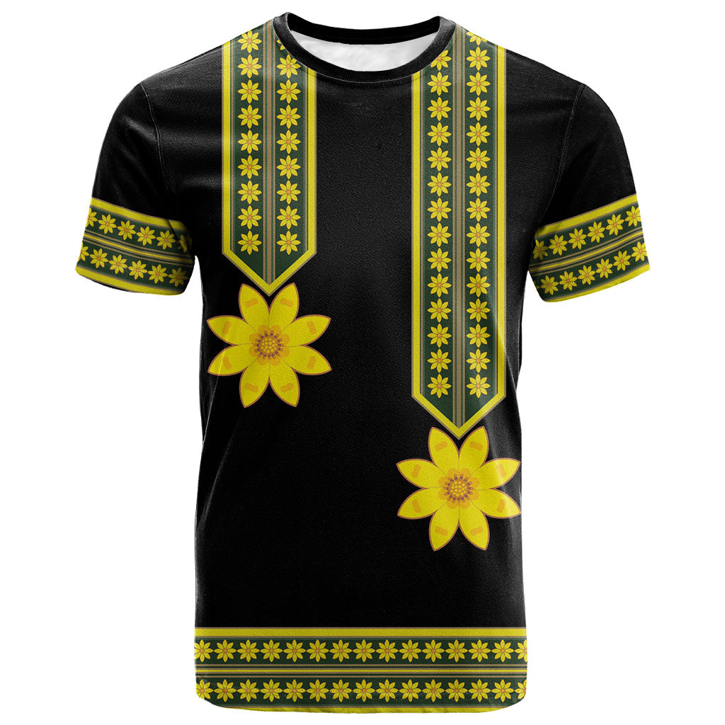 Ethiopian Enkutatash T shirt Black Adey Flower Tilet Habesha Inspired