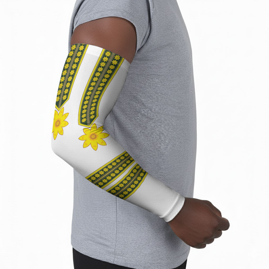 Ethiopian Enkutatash Arm Sleeves White Adey Flower Tilet Habesha Inspired