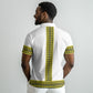 Ethiopian Enkutatash Polo Shirt White Adey Flower Tilet Habesha Inspired
