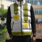 Ethiopian Enkutatash Sleeveless Puffer Jacket White Adey Flower Tilet Habesha Inspired