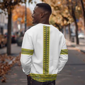 Ethiopian Enkutatash Sweatshirt White Adey Flower Tilet Habesha Inspired