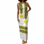 Ethiopian Enkutatash Tank Maxi Dress White Adey Flower Tilet Habesha Inspired