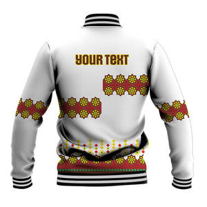 Ethiopian Enkutatash Personalized Baseball Jacket Traditional Habesha Glass D'va Necklace Inspired