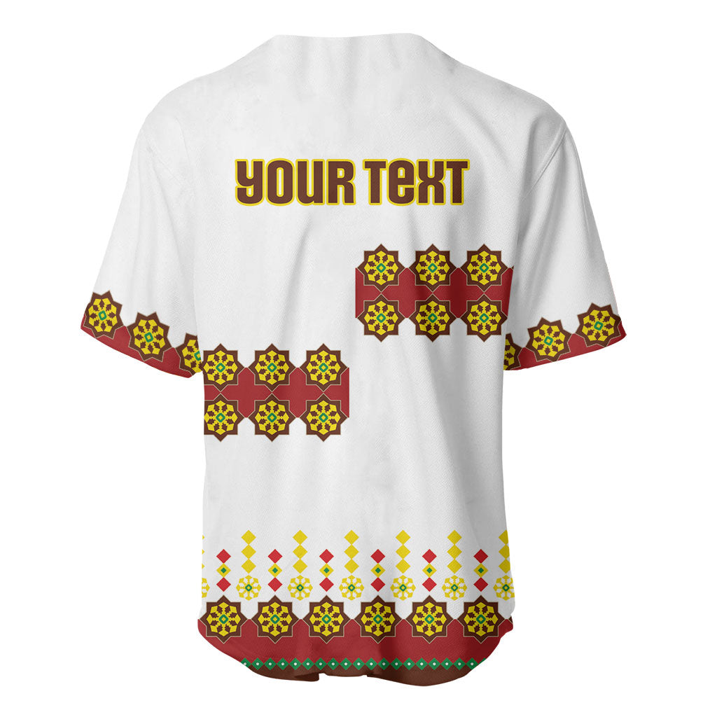 Ethiopian Enkutatash Personalized Baseball Jersey Traditional Habesha Glass D'va Necklace Inspired