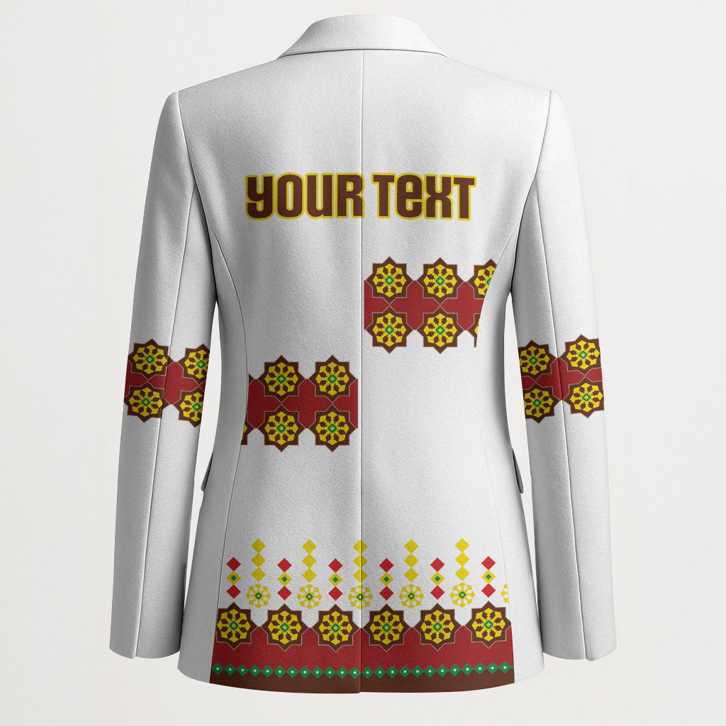 Ethiopian Enkutatash Personalized Blazer Traditional Habesha Glass D'va Necklace Inspired