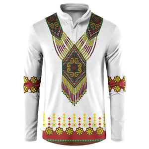 Ethiopian Enkutatash Personalized Button Sweatshirt Traditional Habesha Glass D'va Necklace Inspired