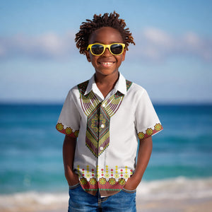Ethiopian Enkutatash Personalized Kid Hawaiian Shirt Traditional Habesha Glass D'va Necklace Inspired