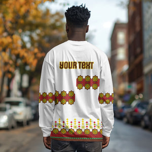 Ethiopian Enkutatash Personalized Long Sleeve Shirt Traditional Habesha Glass D'va Necklace Inspired