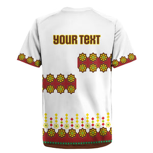 Ethiopian Enkutatash Personalized Rugby Jersey Traditional Habesha Glass D'va Necklace Inspired