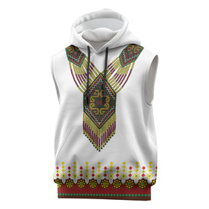Ethiopian Enkutatash Personalized Sleeveless Hoodie Traditional Habesha Glass D'va Necklace Inspired