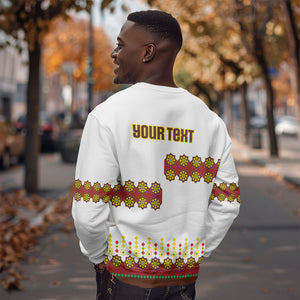Ethiopian Enkutatash Personalized Sweatshirt Traditional Habesha Glass D'va Necklace Inspired
