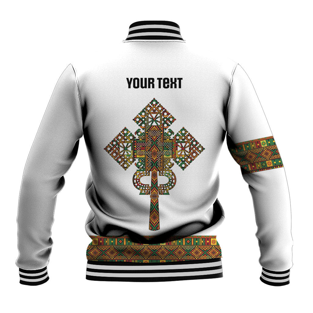 Ethiopian Enkutatash Personalized Baseball Jacket Traditional Habesha Pattern