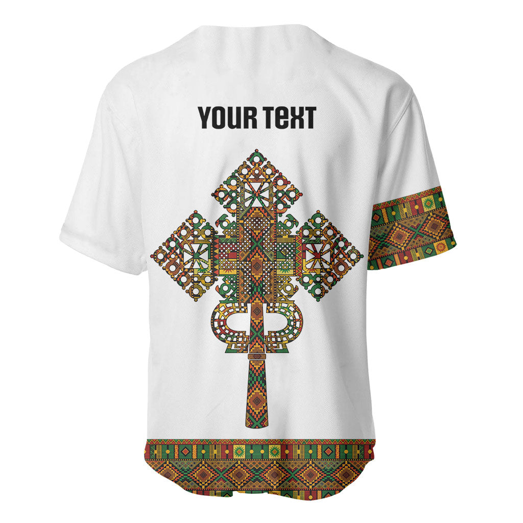 Ethiopian Enkutatash Personalized Baseball Jersey Traditional Habesha Pattern
