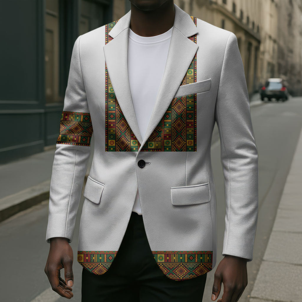 Ethiopian Enkutatash Personalized Blazer Traditional Habesha Pattern