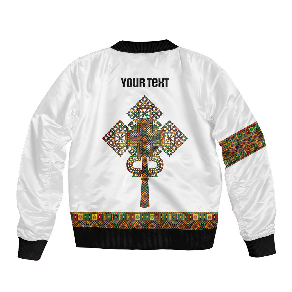 Ethiopian Enkutatash Personalized Bomber Jacket Traditional Habesha Pattern
