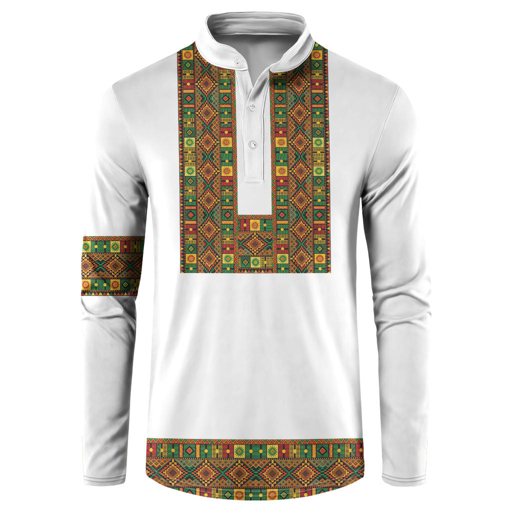 Ethiopian Enkutatash Personalized Button Sweatshirt Traditional Habesha Pattern