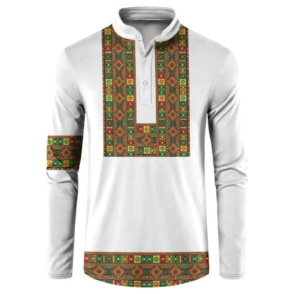 Ethiopian Enkutatash Personalized Button Sweatshirt Traditional Habesha Pattern