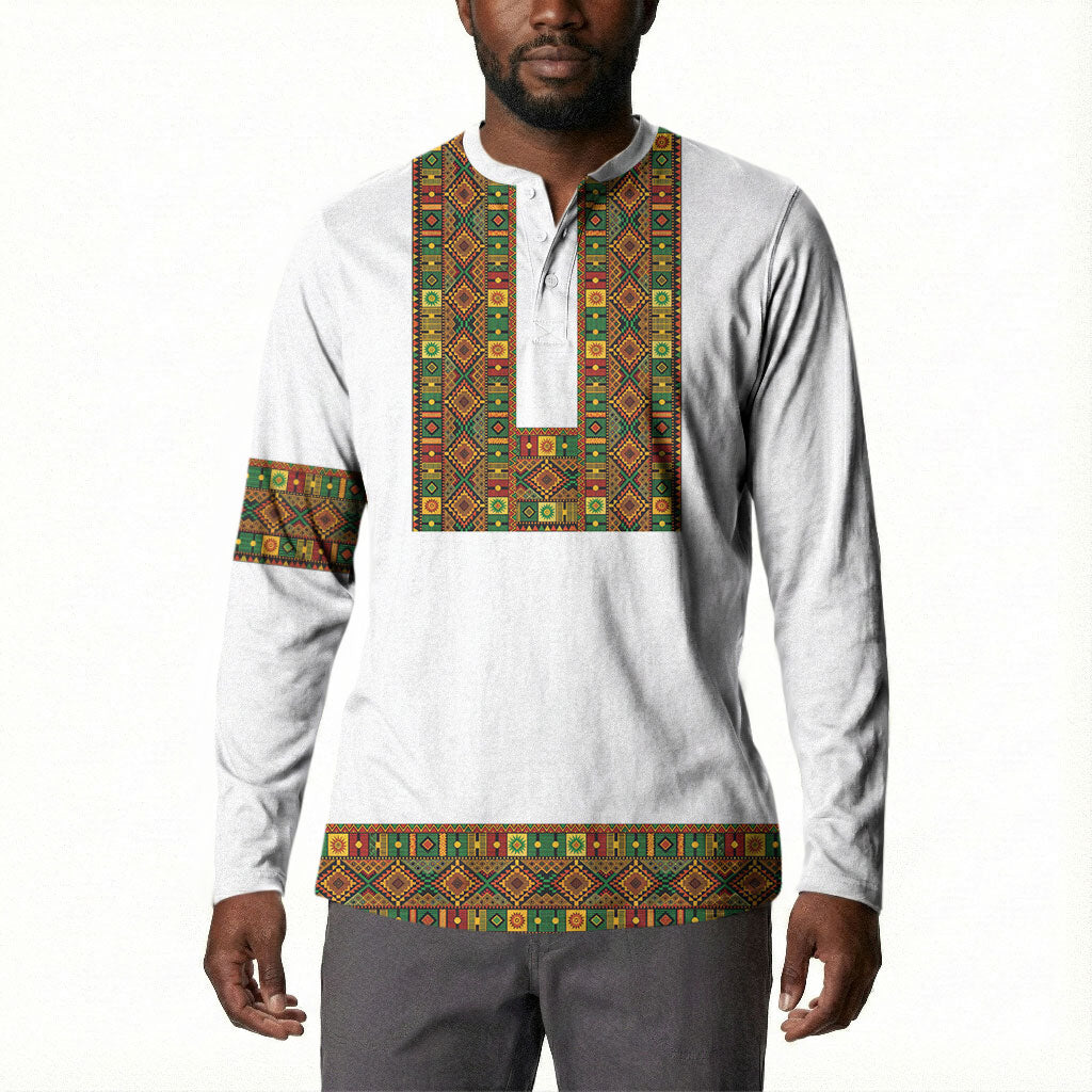 Ethiopian Enkutatash Personalized Button Sweatshirt Traditional Habesha Pattern